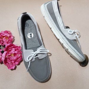 🔖CLARKS STEP MARO SAND BOAT SHOES 9.5 GREY NWOB